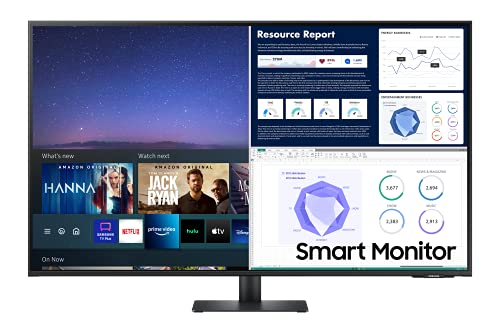 Samsung 109.22 Cm (43 Inch) H 4K Smart Monitor With Netflix, Youtube, Prime Video And Apple Tv Streaming (Ls43Am700Uwxxl, Black)
