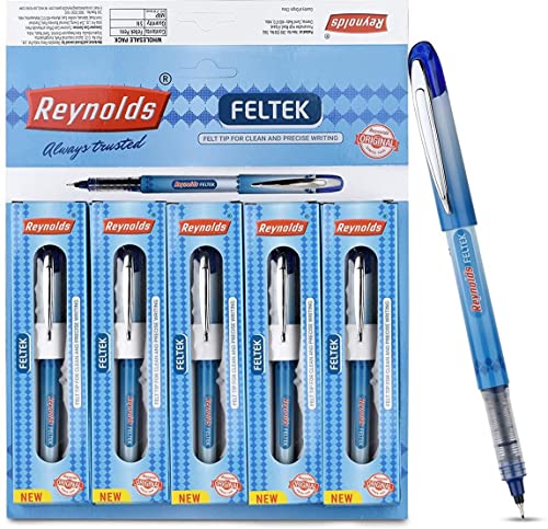 Reynolds FELTEK IND 5 CT BOX – BLACK| Smooth Ball Pens | Long-lasting ball pens | Professional Ball pens with superior writing experience| Ball Pens for swift writing
