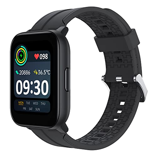 Realme Techlife Smart Watch Sz100 1.69″ Hd Display With Spo2, Heart Rate & Temperature Monitors (Grey Strap, Free Size), Gray (Rmw2103)