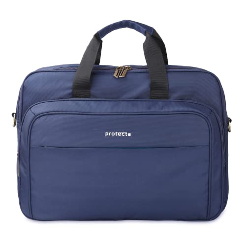 Protecta Staunch Ally Laptop Office Bag Briefcase for Laptops with Screen Size Up to 15.6 Inch – Navy Blue & Blue