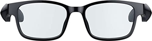 Razer Anzu Smart Glasses: Blue Light Filtering & Polarized Sunglass Lenses – Low Latency Audio – Built-in Mic & Speakers – Touch & Voice Assistant Compatible – RZ82-03630200-R3M1, Black