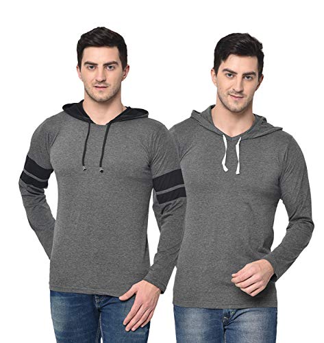 VIMAL JONNEY Men Regular Fit Fullsleeve Tshirts Multi-Coloured Large Pack of 2-T_12_ANT_10_ANT_0002-L