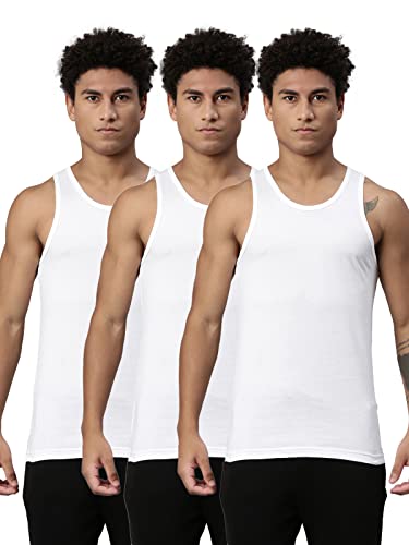 Levi’s Men’s Cotton Style #012 Classic Regular Fit Solid Vest (Pack of 3) (#012-VEST-WHT- White P3_L)