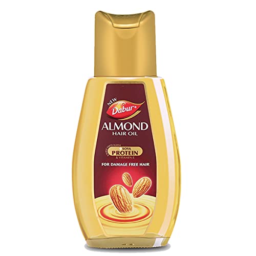 Dabur Almond Hair Oil – 500ml | With Almonds, Soya Protein and Vitamin E | For Non Sticky, Damage free Hair | Nourishes Scalp