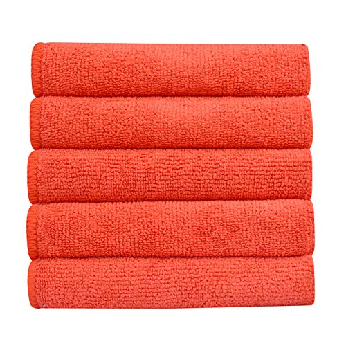 Bathla Spic & Span Multi Purpose Micro Fiber Cleaning Cloth – 340 GSM: 30cmx30cm (Pack of 5 – Red)