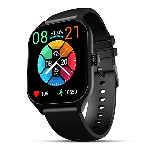 beatXP Marv Raze 1.96″ Display, Advanced Bluetooth Calling Smart Watch, Smart AI Voice Assistant, 60 Hz Refresh Rate, Health, SpO2 & Stress Monitoring, Fast Charging (Black)