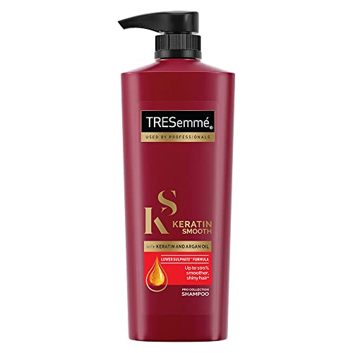 TRESemme Keratin Smooth Shampoo 580 ml, With Keratin & Argan Oil for Straighter, Shinier Hair – Nourishes Dry Hair & Controls Frizz, For Men & Women