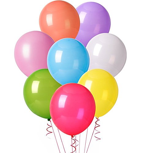 YNS CRAFTS STOCK Multicolor Balloons 9 Inch Thick Metallic Latex Balloon Pack of 50 Decoration Kit for Birthday Anniversary Party Supplie