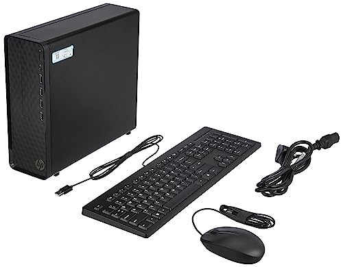 HP Slim Desktop 12th Gen Intel Core i3-12100 (8GB SDRAM/256 GB SSD/Intel UHD Graphics 630/HP 125 USB Black Wired Keyboard/FreeDos 3.0 OS/1 Year Warranty,Dark Black),S01-pF2201il