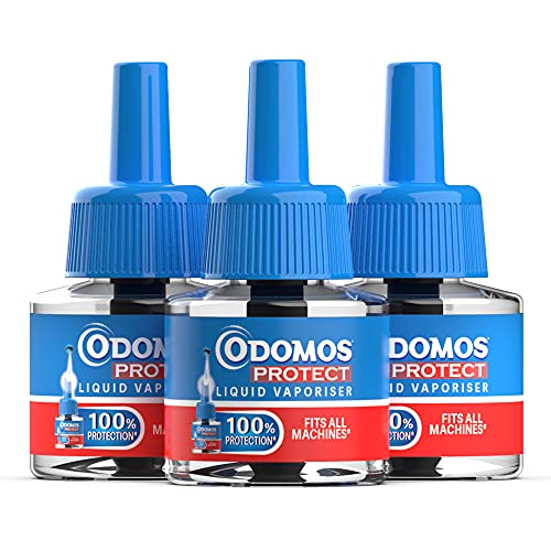 Odomos Protect Mosquito Repellent Liquid Vaporiser Refill (Pack of 3) | Fits all standard machines | Kills Dengue mosquitoes