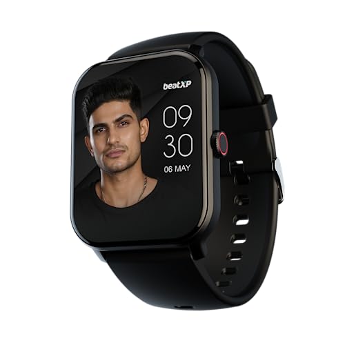 beatXP Marv Neo 1.85” (4.6 cm) Display, Bluetooth Calling Smart Watch, Smart AI Voice Assistant, 100+ Sports Modes, Heart & SpO2 Monitoring, IP68, Fast Charging (Electric Black)