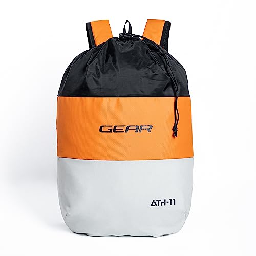 Gear Voyager 15L Casual Backpack/Daypack/Hiking Daypack/Drawstring Bag for Men/Women (Black-Yellow)