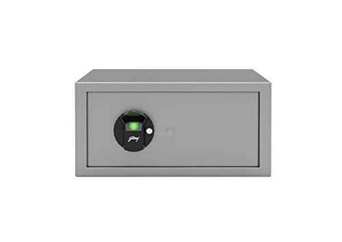 Godrej Security SolutionsForte Pro 25 L Home Safe with Optical Biometric Sensor, Auto Freezes, USB Power Backup and Mechanical Override Key (Light Grey)