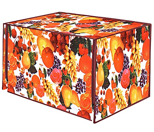 Kuber Industries PVC Fruit Printed Microwave Oven Cover,30 LTR. (Multicolor)-HS43KUBMART26031, Standard