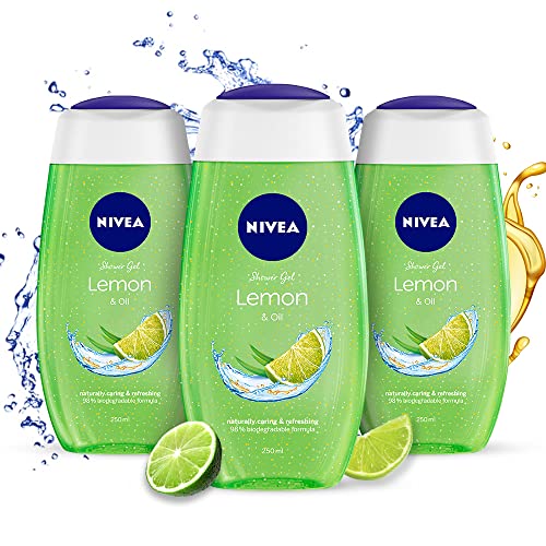 Nivea Lemon and Oil Shower Gel, 250ml (Pack of 3)