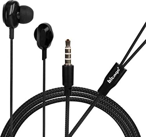 Hitage HP-143 Tune Bass Loop Compatible for All Device Phones Wired Headset  (Black, in The Ear)