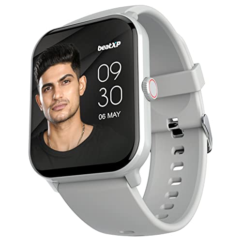 beatXP Marv Neo 1.85” (4.6 cm) Display, Bluetooth Calling Smart Watch, Smart AI Voice Assistant, 100+ Sports Modes, Heart & SpO2 Monitoring, IP68, Fast Charging (Iced Silver)