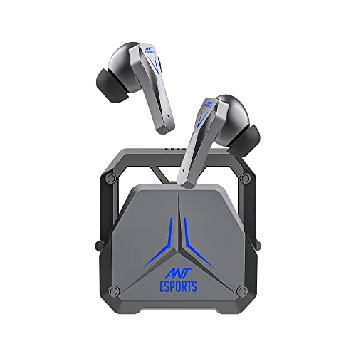 Ant Esports Infinity Plus TWS True Wireless Earbuds | Low Latency with Dedicated Gaming Mode, IPX4 Rating, Bluetooth 5.3 – Black/Grey