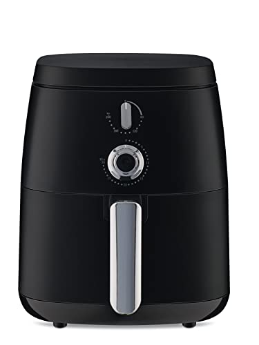 Morphy Richards 5 Litre Classic Air Fryer|Easy Knob Control| Adjustable Time & Temperature Control| Voltage Fluctuation Protection| Non-stick Coated Basket & Accessories| 2-Yr Warranty by Bajaj| Black