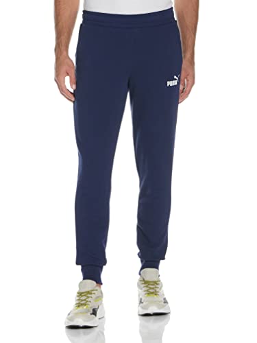 Puma Men Regular Fit Poly Cotton Track Pants (58671606_Peacoat Blue_M)