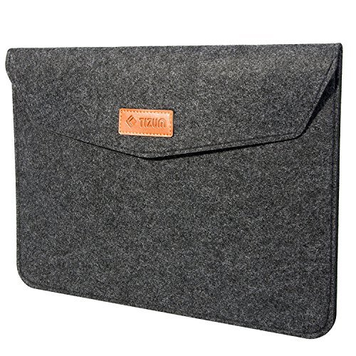 Tizum 13 Inch/13.3 Inch Premium Felt Laptop Sleeve with Multiutility Pockets, Eco Friendly Laptop case Cover Pouch for Office, Men and Women (Grey)
