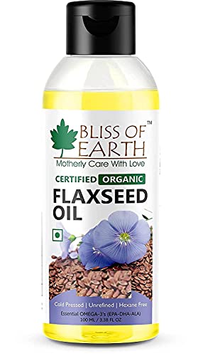 Bliss of Earth Natural Flaxseed Oil with OMEGA-3 (100ML)