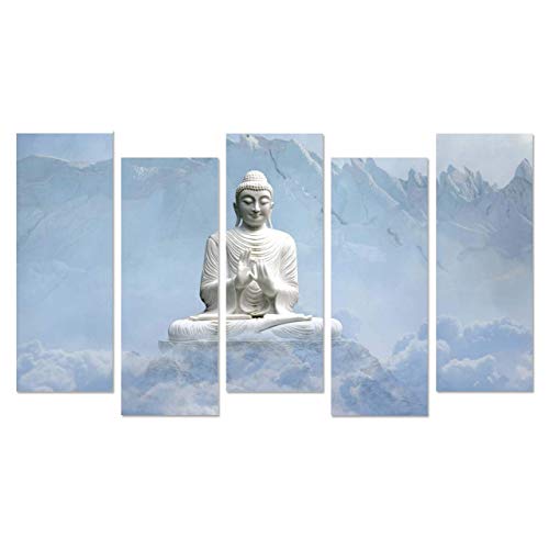 PAPER PLANE DESIGN Buddha Wall Painting Art for Living Room Bedroom Hotel Office Wall Decor (A)