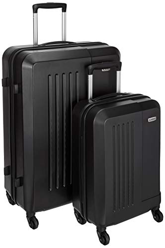 Amazon Brand – Solimo Ripple Hardside Trolley, Blue, Set of 2 (55 cm + 75 cm)