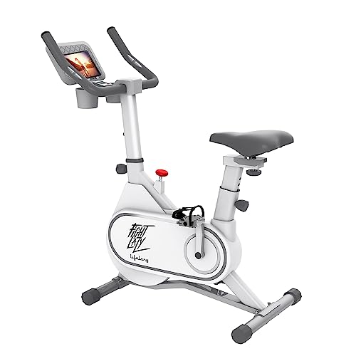 Lifelong Fit Pro Spin Fitness Bike with 6Kg Flywheel, Adjustable Resistance & Heart Rate Sensor for Fitness at Home Workouts (Max Weight Capacity: 100 kg) – Free Home Installation (LLSBB49, White)