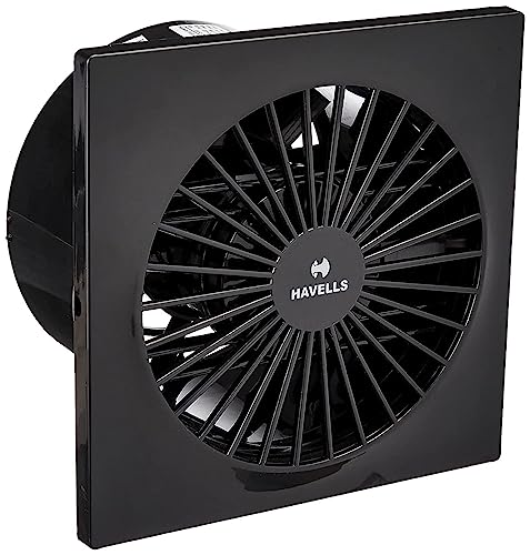 Havells Ventil Air DXZ 150mm Exhaust Fan| Duct Size: Ø5.9, Cut Out Size: Ø6.1, Watt: 22, RPM: 1800, Air Delivery: 250, Suitable for Kitchen, Bathroom, and Office, Warranty: 2 Years (Black)