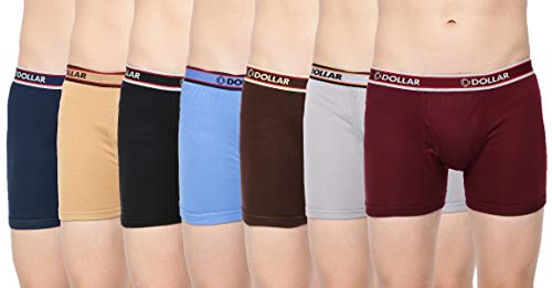 Dollar Bigboss Men’s Cotton Interlock SCD Regular Solid Trunk (Pack of 7) (MBTR-04-R2_Assorted_S)