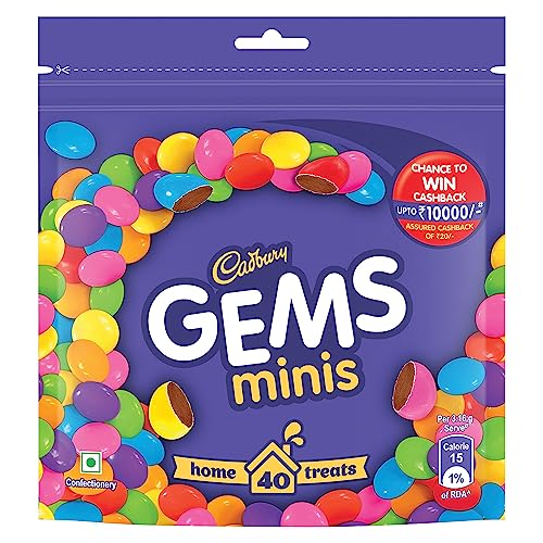 Cadbury Gems Chocolate Home Treats Pack, 126.4 g