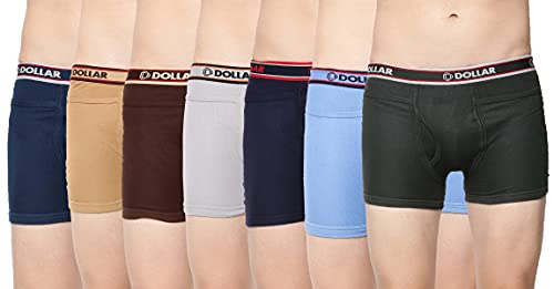 Dollar Bigboss Men’s Cotton Interlock Pocket SPCD Regular Solid Trunk (Pack of 7) (MBTR-05-R2_Assorted_M)