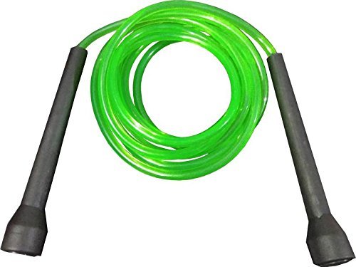 Simran Sports Speed Skipping Rope, Jump Rope With Pvc Handle, Multicolor Pvc Pencil Skipping Rope For Men, Women, Boys & Girls (Black/Green)