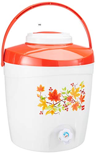 Cello Atlas Insulated Water Jug | Inner Stainless Steel Jug | Hot & Cold | Easy to Carry | 15 litres, Red