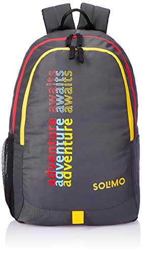 Amazon Brand – Solimo Nylon Backpack, 34 Ltr (DARK GREY)