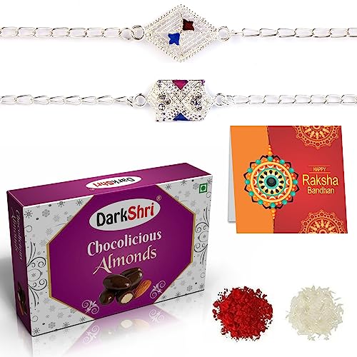 DarkShri pnuts Chocolate (32 Gram) | Combo Rakhi with Gift | Multicolor Bracelet | Roli chawal | Rakhi with Chocolate Gift for BrotherK8 PNUTS