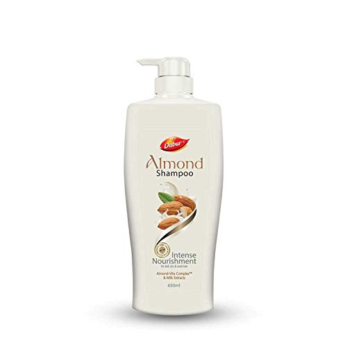 Dabur Almond Shampoo – 650 ml | For Nourished & Smooth Hair | Intense Nourishment | Helps in Hair Strenghtening | With Almond-Vita Complex & Milk Extracts
