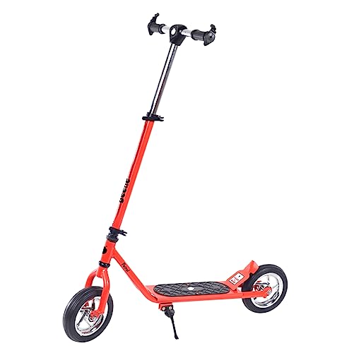 Beetle Patrol Scooter for Kids with Rear Foot Brakes & Side Stand, Red, Ideal for 3+ yrs Boys & Girls.