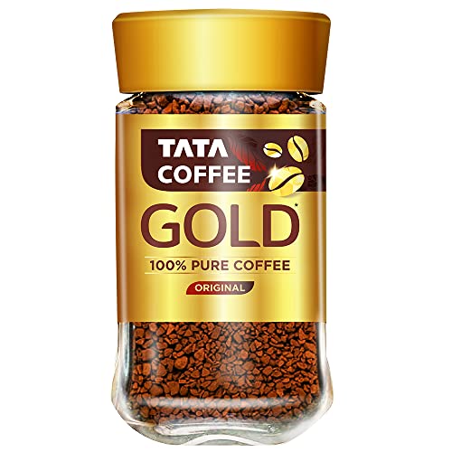 Tata Coffee Gold, 100% Pure Granule Coffee, Original, 50g, Jar