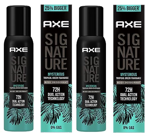 Axe Signature Mysterious No Gas Deodorant Bodyspray For Men 154 ml (Pack of 2)