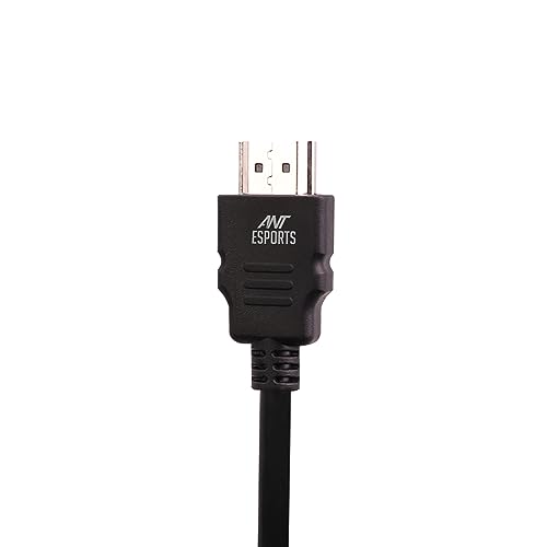 Ant Esports AEH0105 High-Definition HDMI to HDMI Cable 1.5 meters / 5 FT (4K 60Hz) Compatible with Windows, Apple, Linux, Android – Black