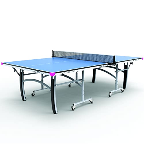 Stag Active Series Table Tennis (T.T) Table| Full Size Professional Table with 7 Minute Quick Easy Setup| Ideal for Both Home&Club – (1 Table Top Cover,2 TT Rackets,6 Balls,1 Clamp Net)