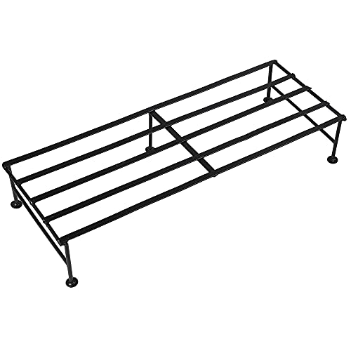 Kraft Seeds Rectangular Galvanized Metal Stands for Pot (1 Pc, 24 Inch) | Metal Plant Stands for Indoor and Outdoor Use | Garden Pots Stand for Home | Room Decor Flower Pot Stand | Gamla Stands