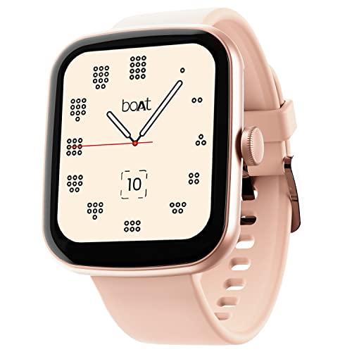 boAt Wave Style Smart Watch with 1.69″ Square HD Display, DIY Watch Face Studio, Coins,HR & SpO2 Monitoring,7 Days Battery Life, Crest App Health Ecosystem, Multiple Sports Modes(Beige)