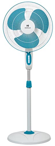 Havells Accelero 400mm Pedestal Fan (White Blue, Pack of 1)