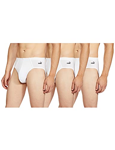 Puma Men Cotton Briefs Pack of 3 (93210301_White_S)