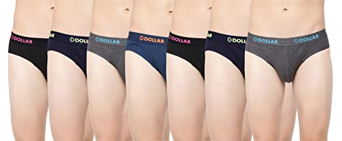 Dollar Bigboss Men’s Cotton Trunks (Pack of 7) (MBBR-02-R2_Assorted_M/85cm)