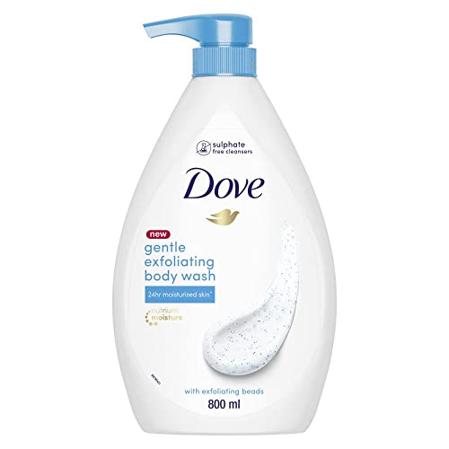 Dove Gentle Exfoliating Nourishing Body Wash 800 ml | Moisturizing Body Wash For Softer Skin | Dove Body Wash for Women & Men | Body wash for dry skin