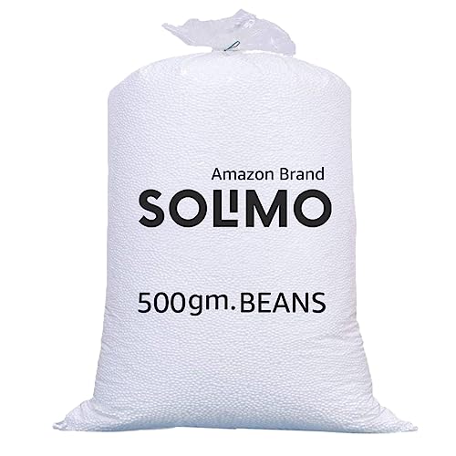 Amazon Brand – Solimo Plastic Beans Refill Pack (Fillers for Bean Bag, 500 Grams), White